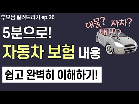 다이렉트 자동차 보험내용 쉽게 이해하기