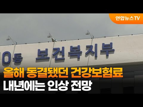 올해 동결됐던 건강보험료, 내년에는 인상 전망 / 연합뉴스TV (YonhapnewsTV)