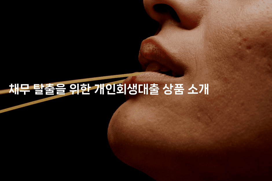 채무 탈출을 위한 개인회생대출 상품 소개-보험우산