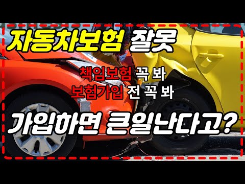 자동차 보험 가입 전 필수 시청[책임보험 가입한 사람도 꼭]